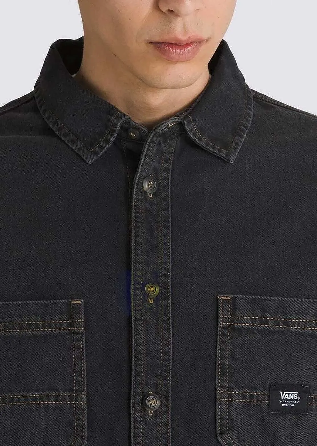 Vans Men's Stevens Denim Woven Button Up Shirts sold by Prfo product image thumbnail 3