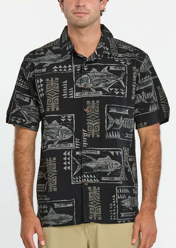 Quiksilver Men's Block Fish Button Up Shirt sold by Prfo