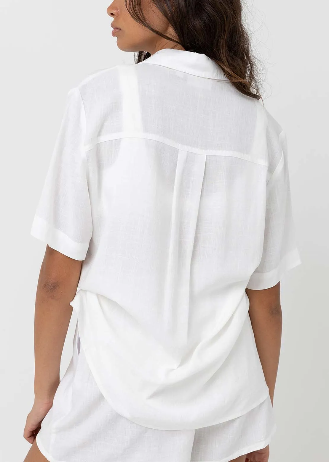 Rhythm Women's Classic Lounge Button Up Shirt sold by Prfo product image thumbnail 2