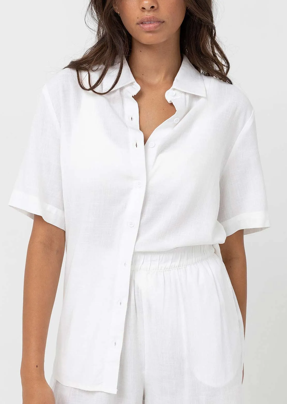 Rhythm Women's Classic Lounge Button Up Shirt sold by Prfo