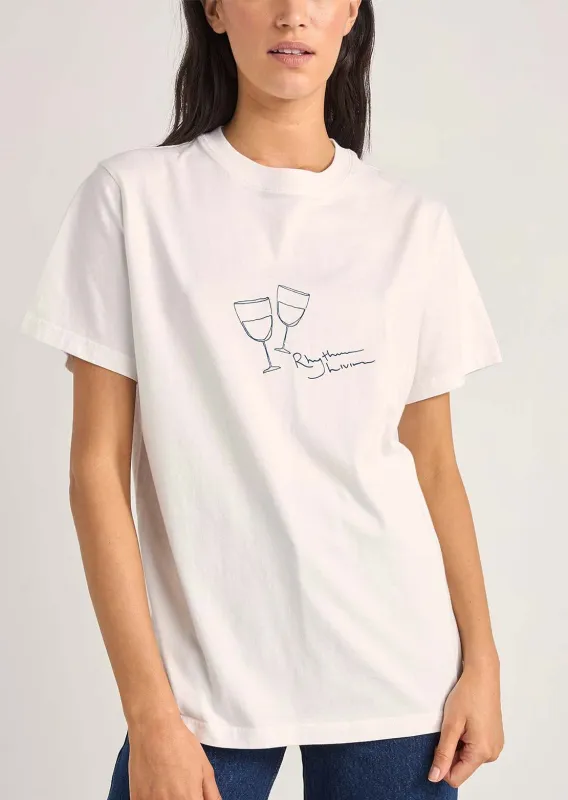 Rhythm Women's Vino Boyfriend T-shirt sold by Prfo