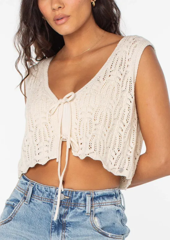 Roxy Women's Beach Bound Crochet Vest sold by Prfo