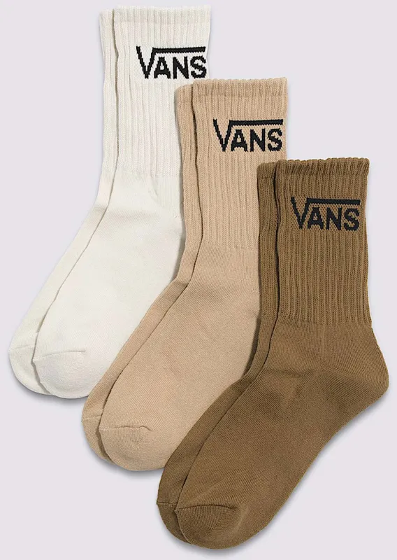 Vans Women's Classic Crew Socks - 3 Pack sold by Prfo