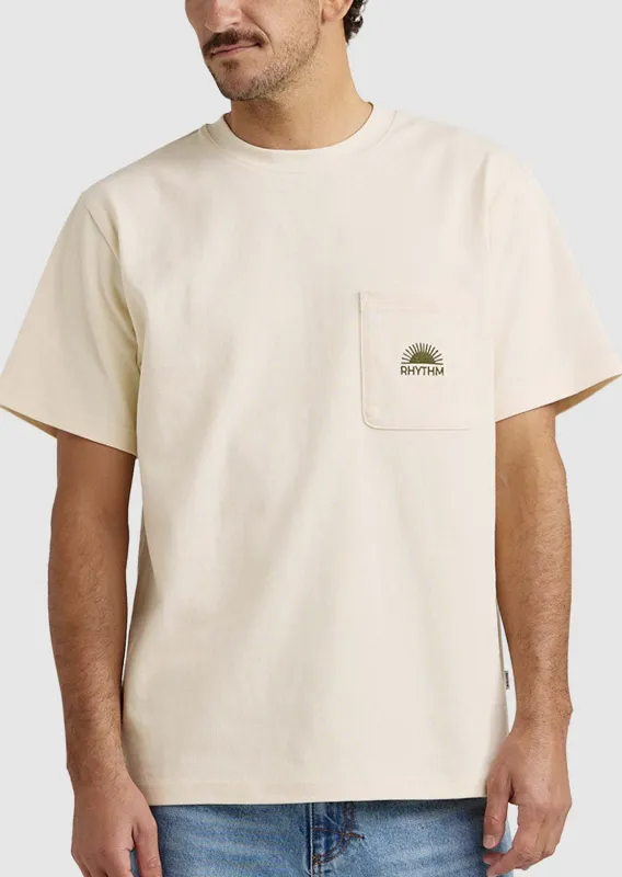 Rhythm Men's Heavy Vintage Pocket Emblem T-shirt made by Rhythm.