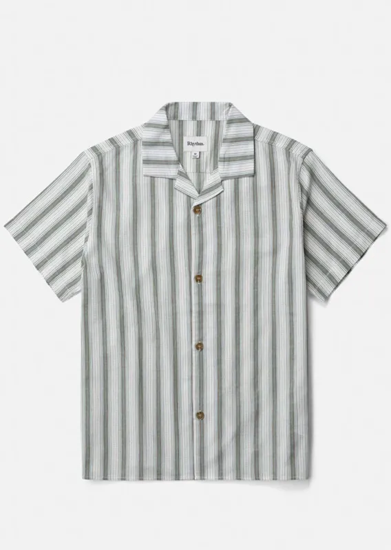 Rhythm Men's Vacation Stripe Button Up Shirt sold by Prfo