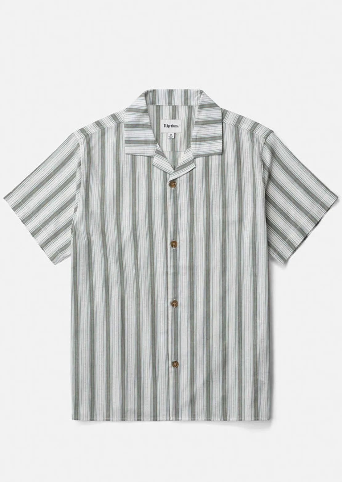 Rhythm Men's Vacation Stripe Button Up Shirt sold by Prfo