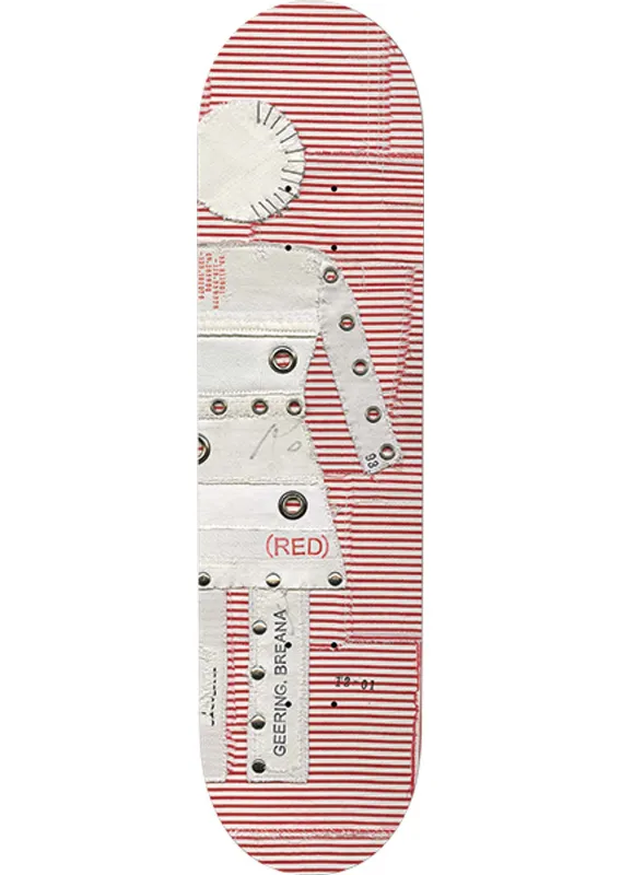 Girl Geering Red Stripe Skateboard Deck sold by Prfo