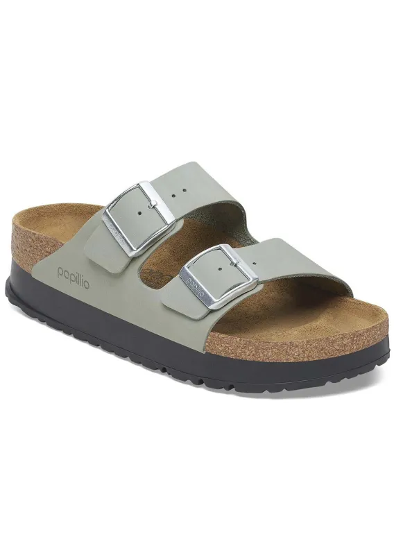 Birkenstock Women's Arizona Platform Pure Nubuck Narrow Sandals sold by Prfo