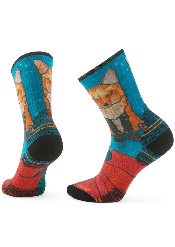 Smartwool Women's Hike Targeted Cushion Geo Fox Print Crew Socks sold by Prfo