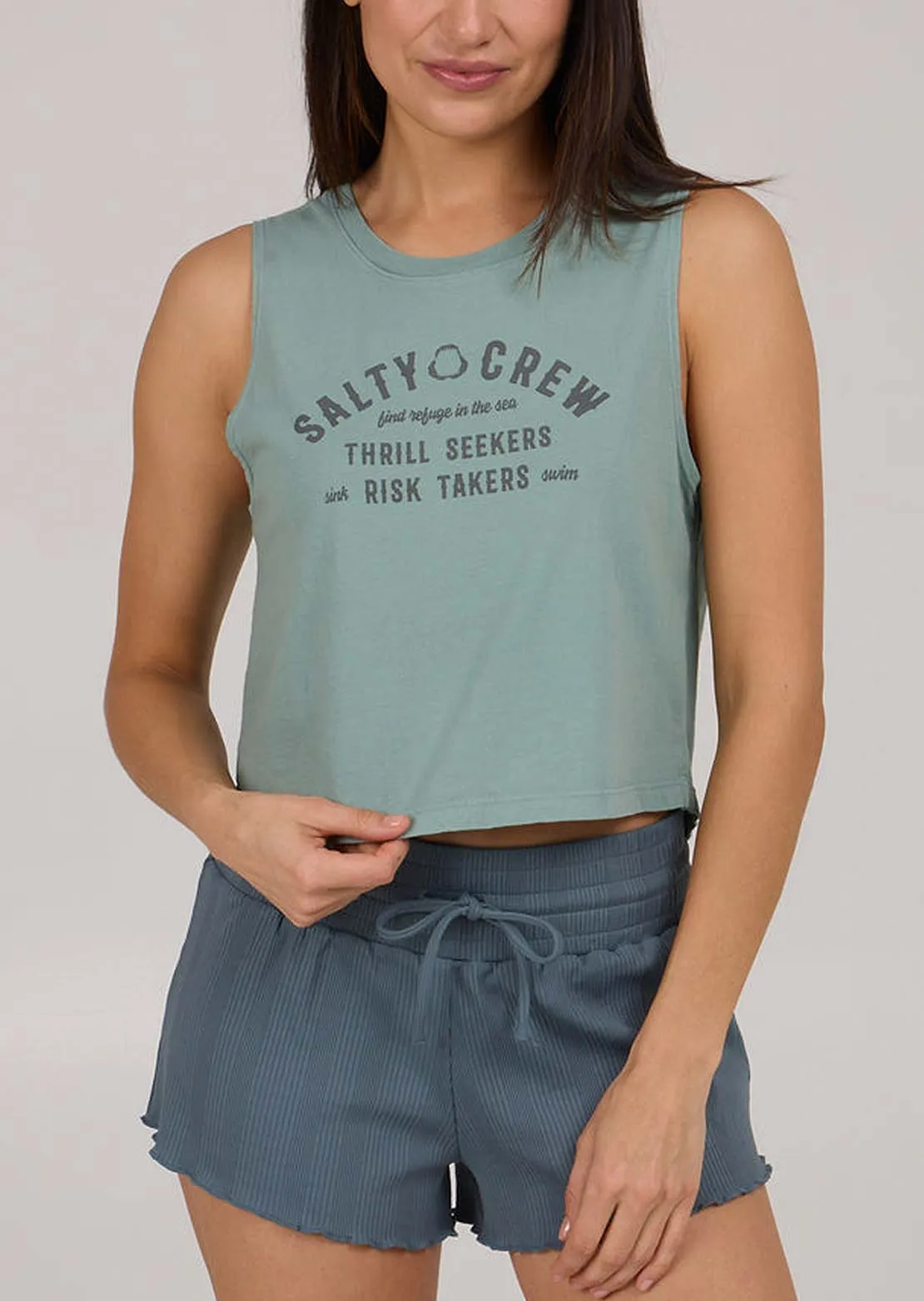 Salty Crew Women's Night Bite Cropped Tank sold by Prfo