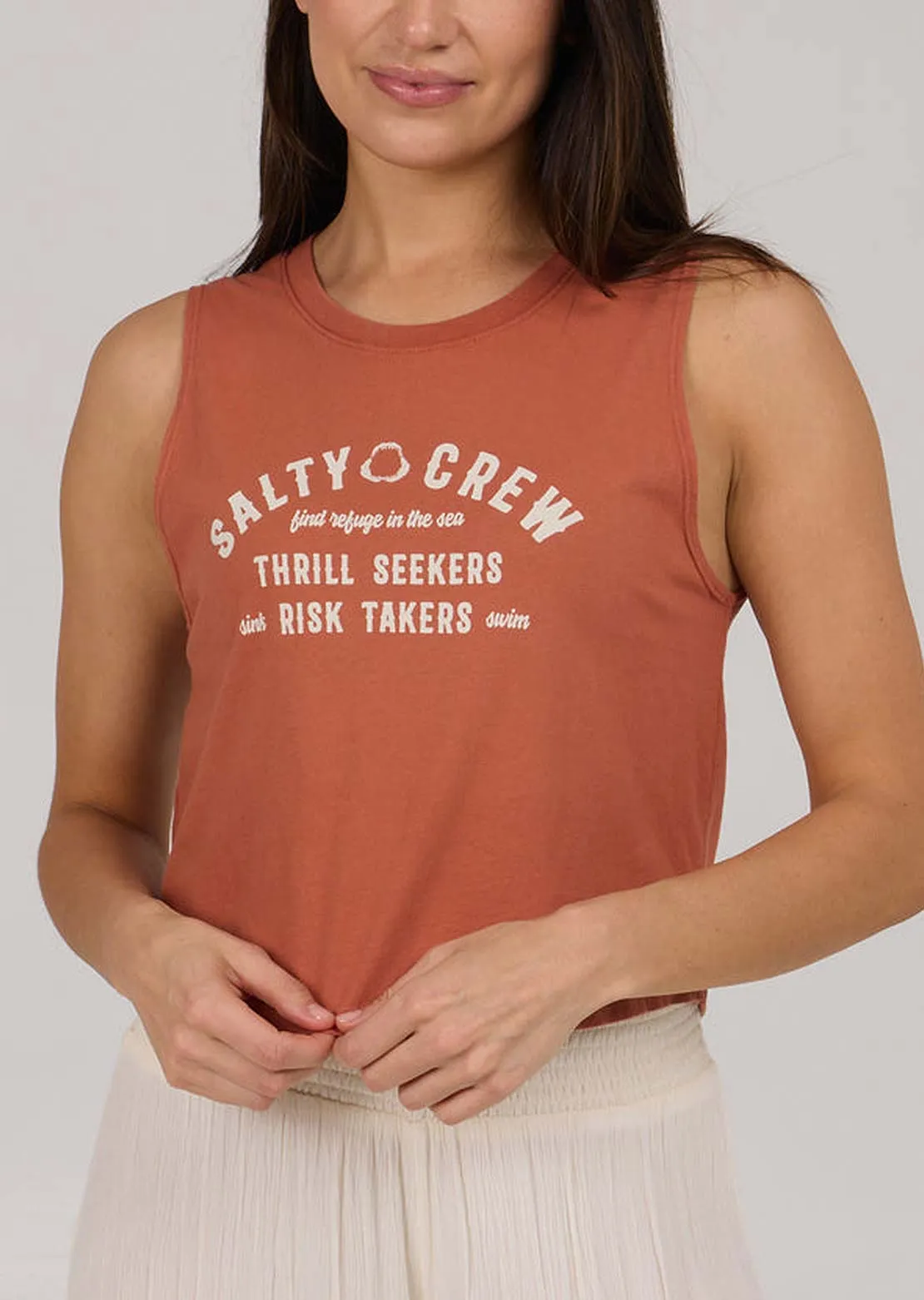 Salty Crew Women's Night Bite Cropped Tank sold by Prfo product image thumbnail 3
