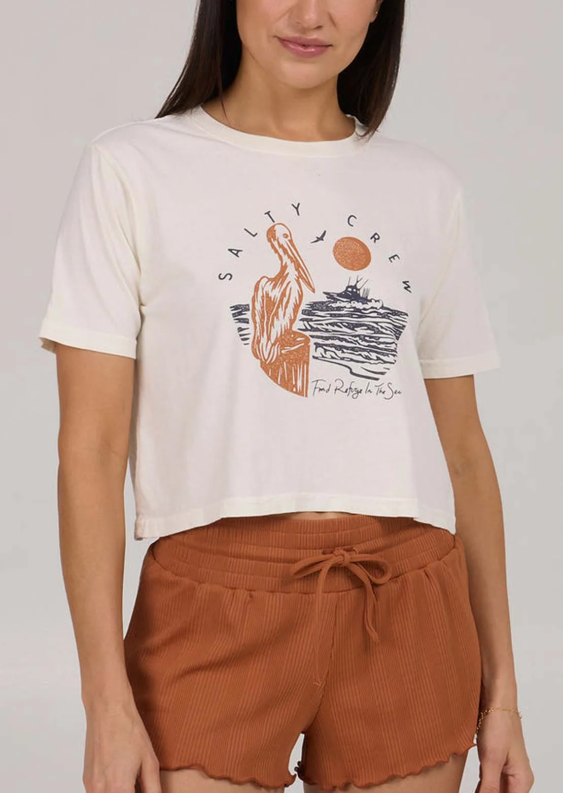 Salty Crew Women's Ashore Crop T-Shirt sold by Prfo