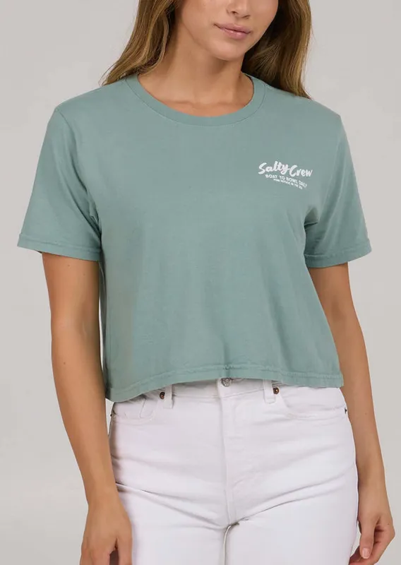 Salty Crew Women's Fish Bowl Crop T-Shirt sold by Prfo