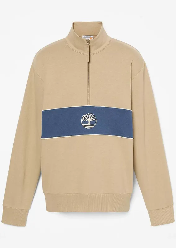 Timberland Men's Cut and Sew Quarter Zip Longsleeve sold by Prfo