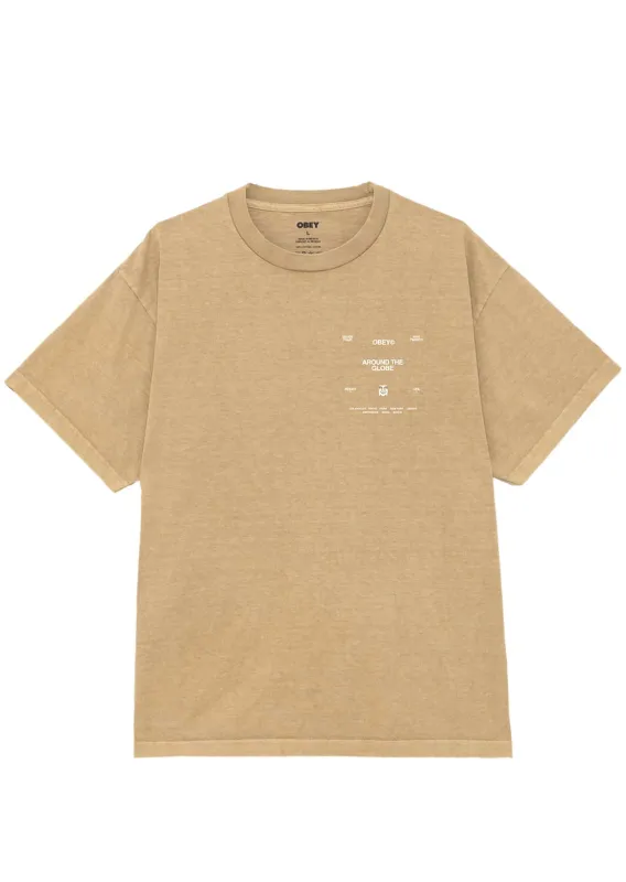 Obey Men's Around The Globe Pigment Hw T-Shirt sold by Prfo