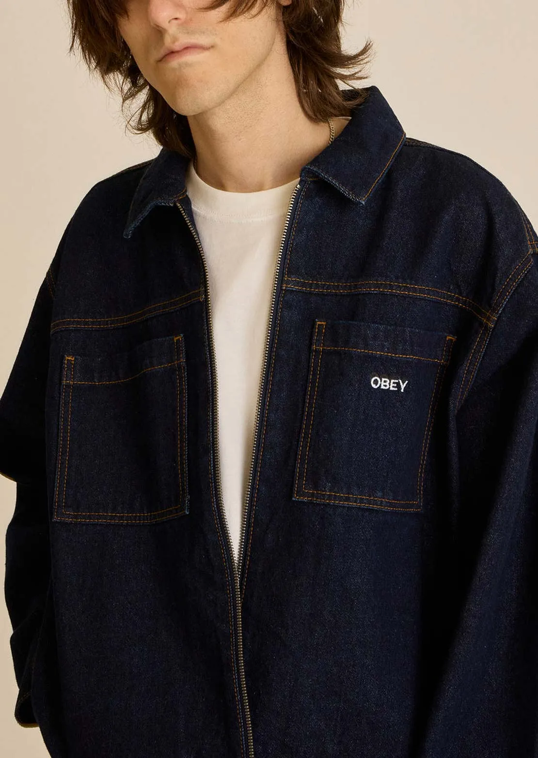 Obey Men's Icon Hardwork Zip Up Jacket sold by Prfo product image thumbnail 4