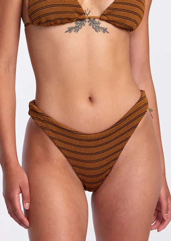 RVCA Women's Grooves Stripe Medium Bikini Bottom sold by Prfo