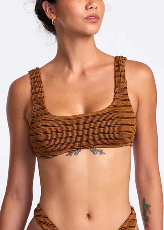 RVCA Women's Grooves Stripe Bralette made by RVCA