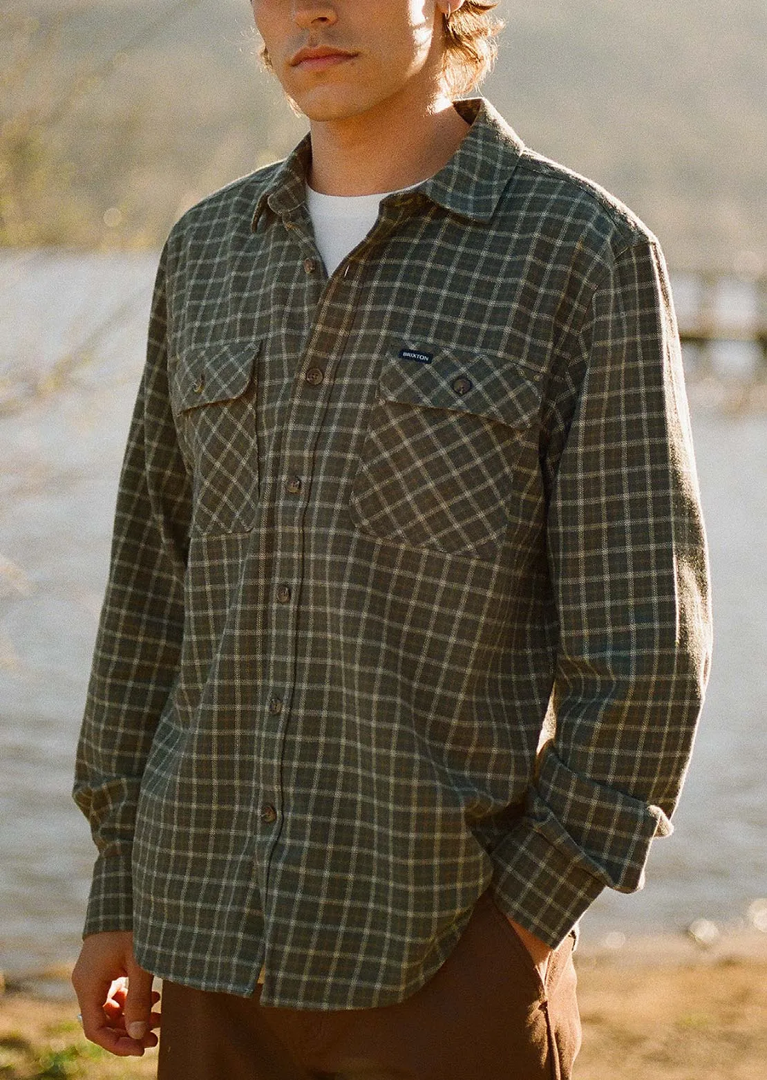 Brixton Men's Bowery Light Weight Ultra Flannel Button Up Shirts sold by Prfo product image thumbnail 2
