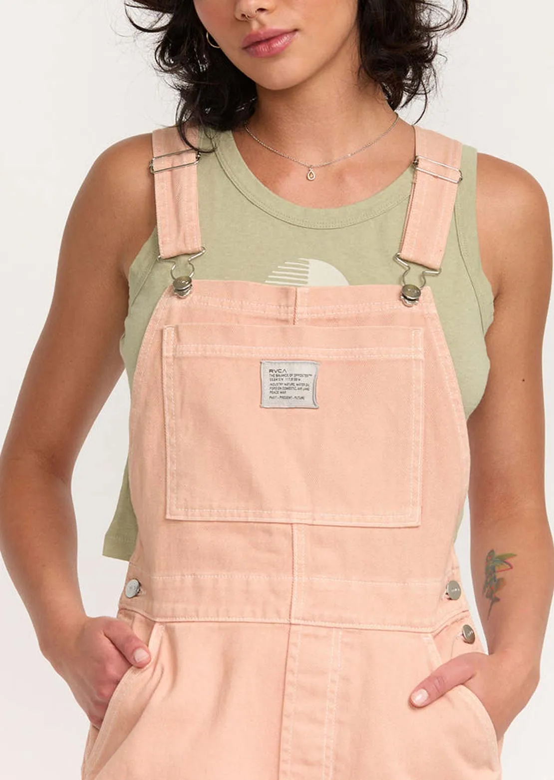RVCA Women's Drea Overall Shorts sold by Prfo product image thumbnail 5