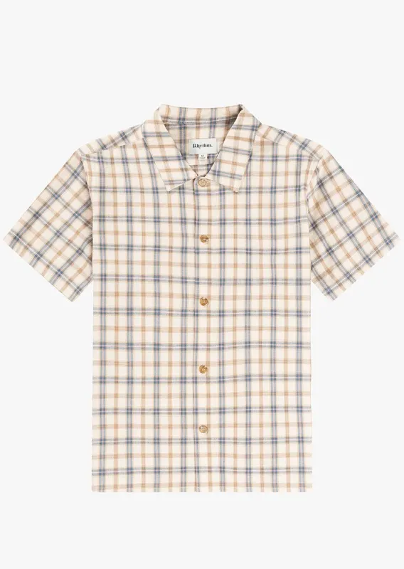 Rhythm Men's Check Button Up Shirts sold by Prfo