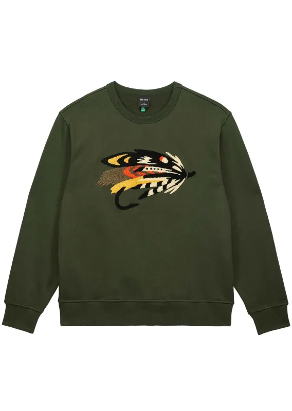 Hooké Men's Salmon Fly Crewneck Long Sleeve sold by Prfo