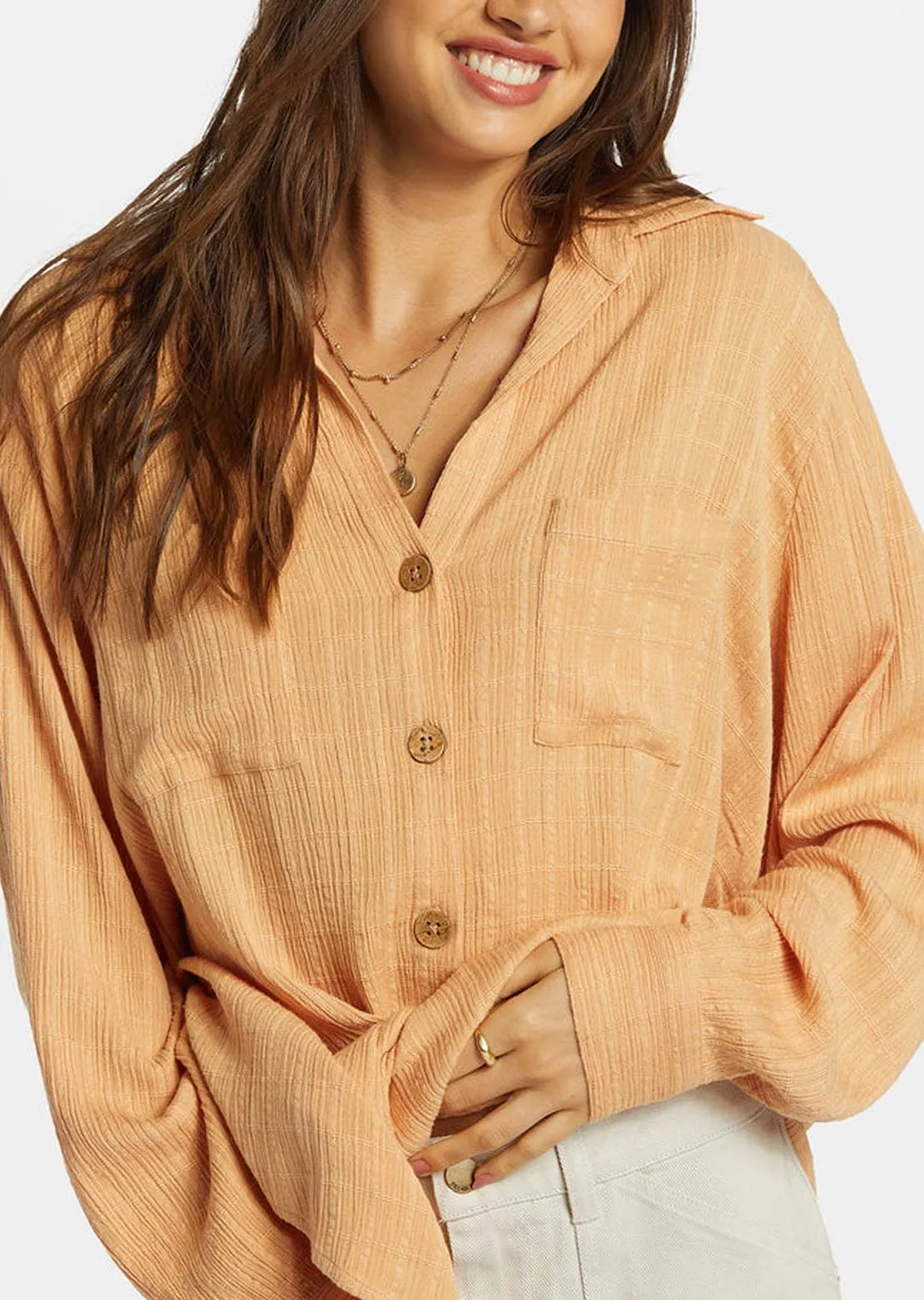 Billabong Women's Swell Blouse Button Up Shirt sold by Prfo product image thumbnail 5
