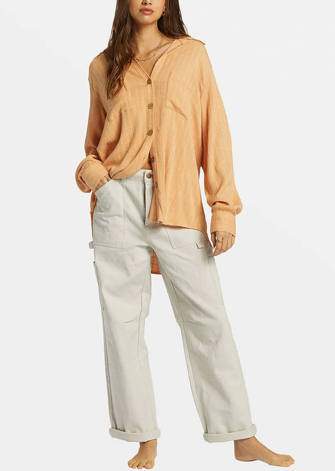 Billabong Women's Swell Blouse Button Up Shirt sold by Prfo product image thumbnail 4