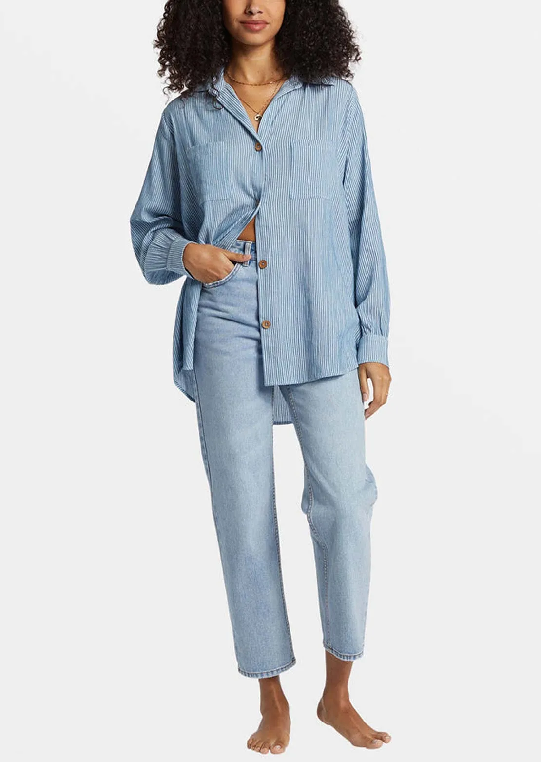 Billabong Women's Swell Blouse Button Up Shirt sold by Prfo product image thumbnail 4