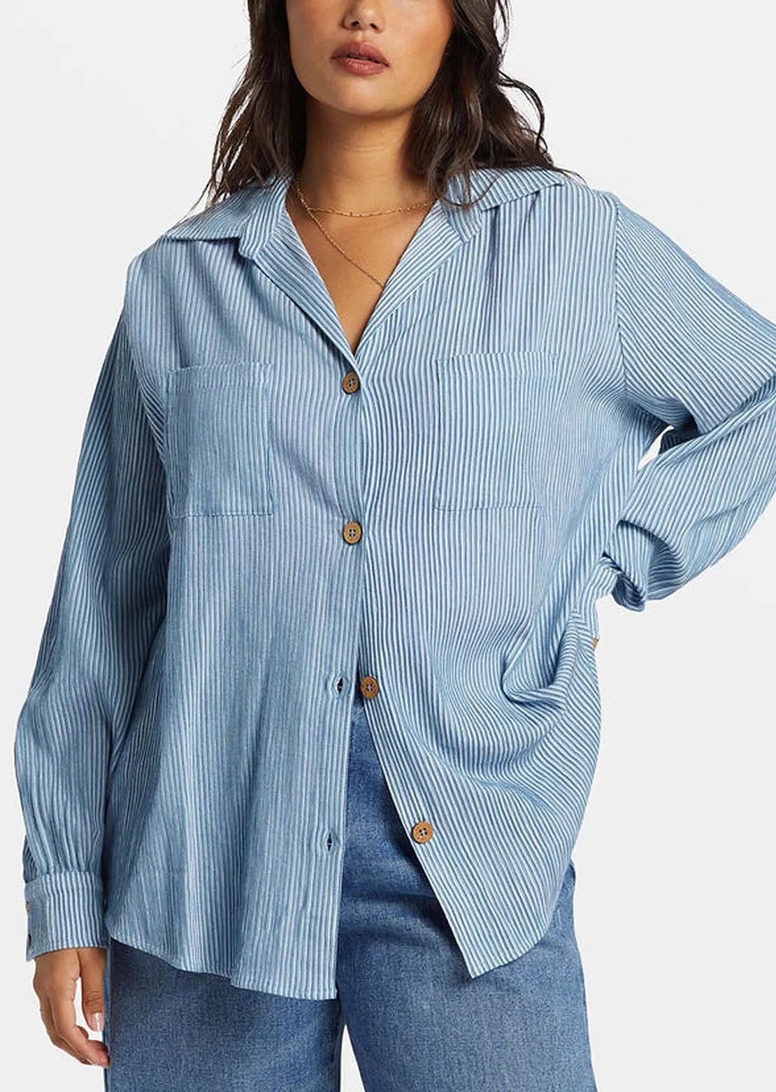Billabong Women's Swell Blouse Button Up Shirt sold by Prfo