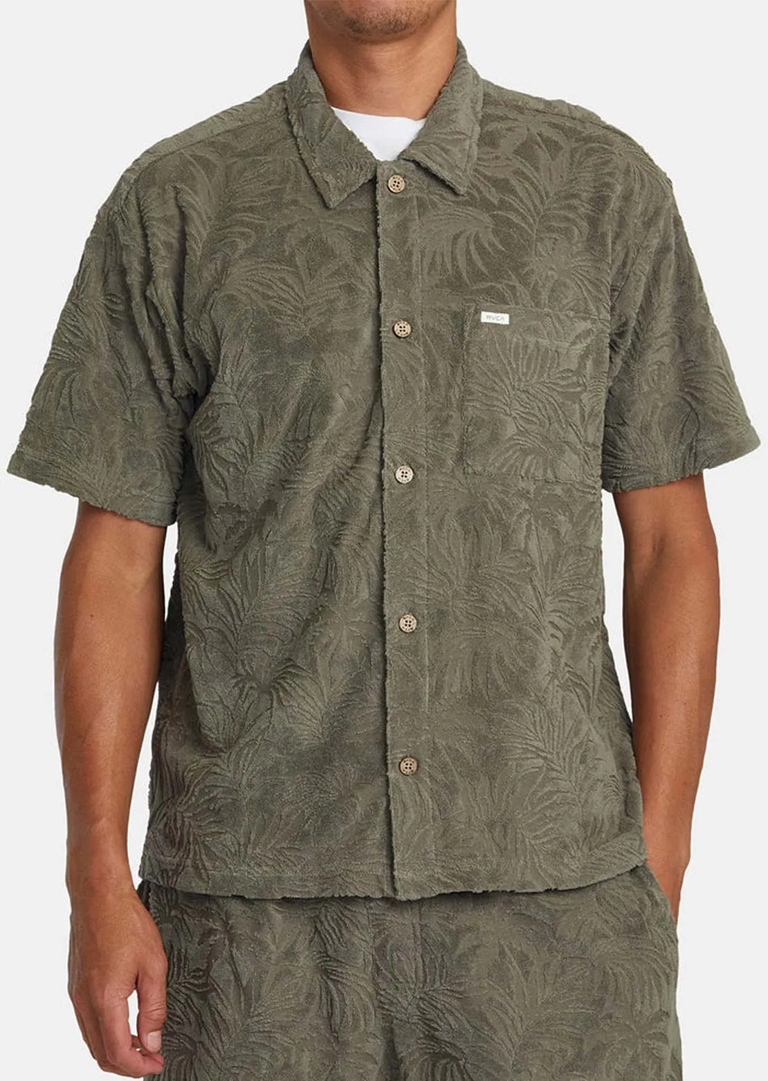 RVCA Men’s Palms Down Short Sleeve Polo Shirt sold by Prfo