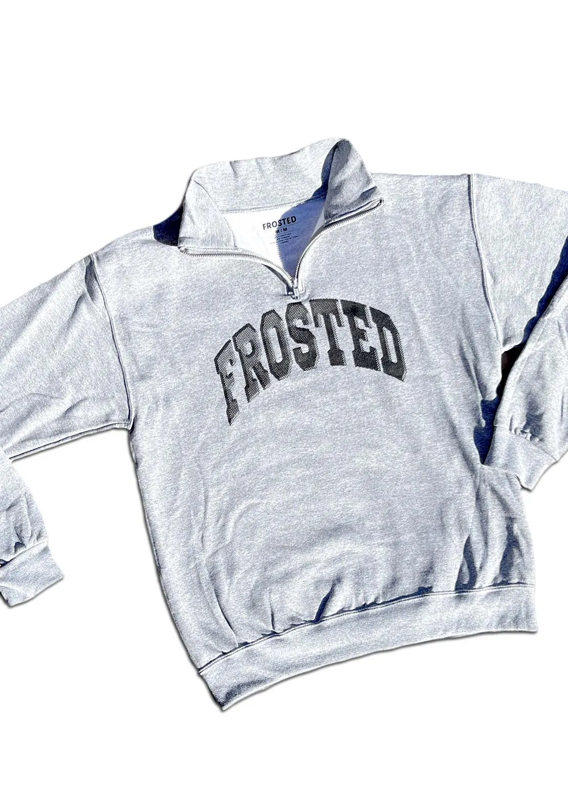 Frosted Unisex Varsity Logo Quarter Zip Longsleeve sold by Prfo product image thumbnail 2
