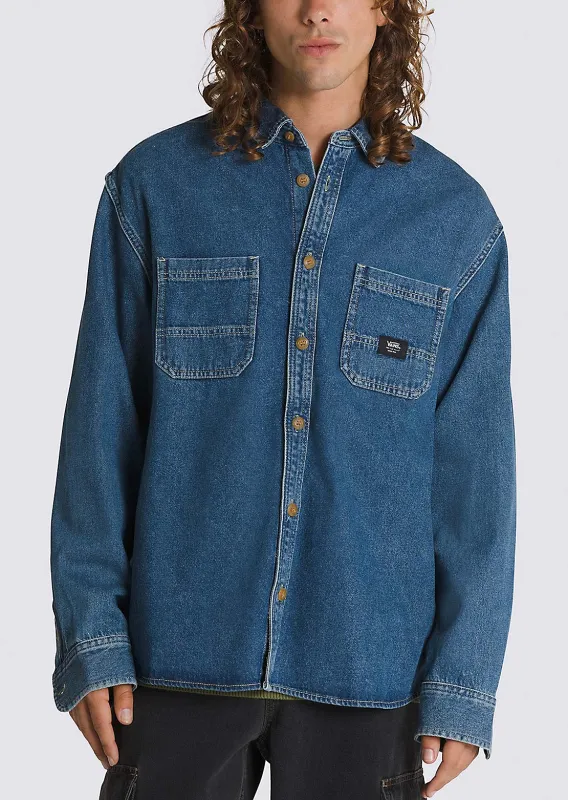 Vans Men's Stevens Denim Woven Button Up Shirts sold by Prfo