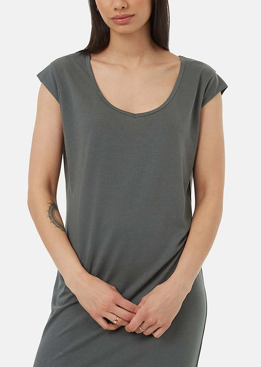 Tentree Women's TreeBlend V-Neck Midi Dress sold by Prfo product image thumbnail 3