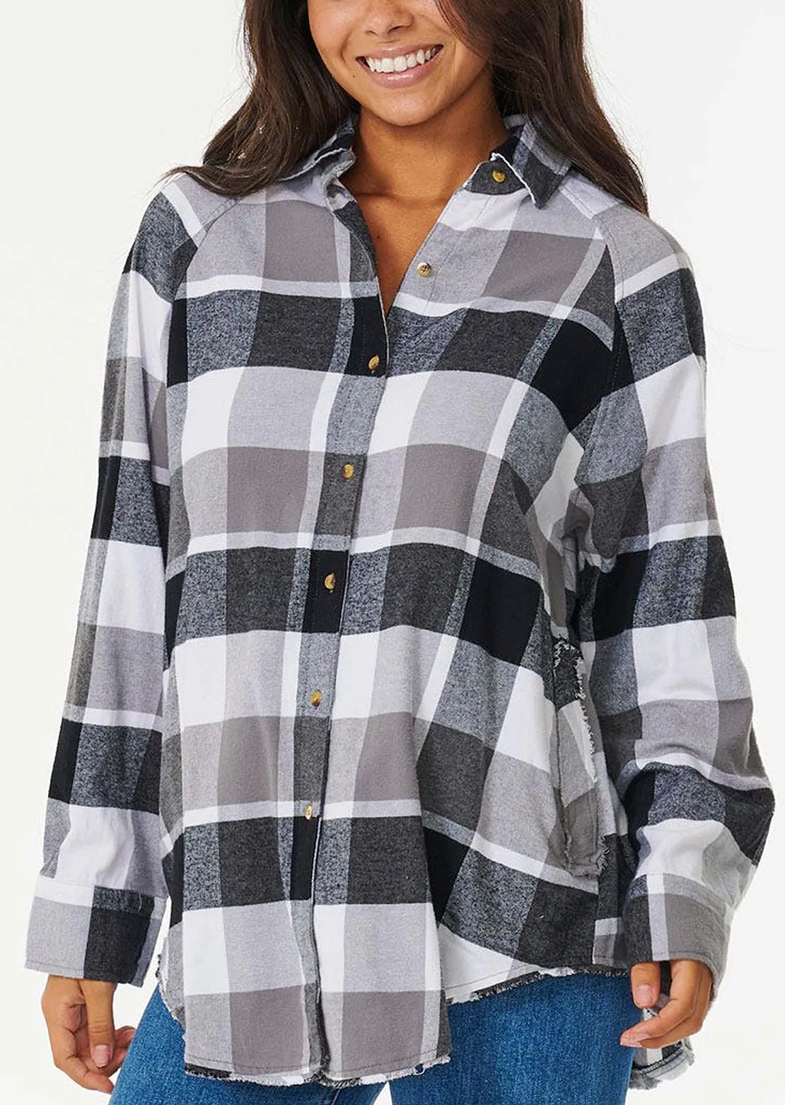 Rip Curl Women's Pacific Dreams Cotton Flannel Button Up Shirt sold by Prfo product image thumbnail 5