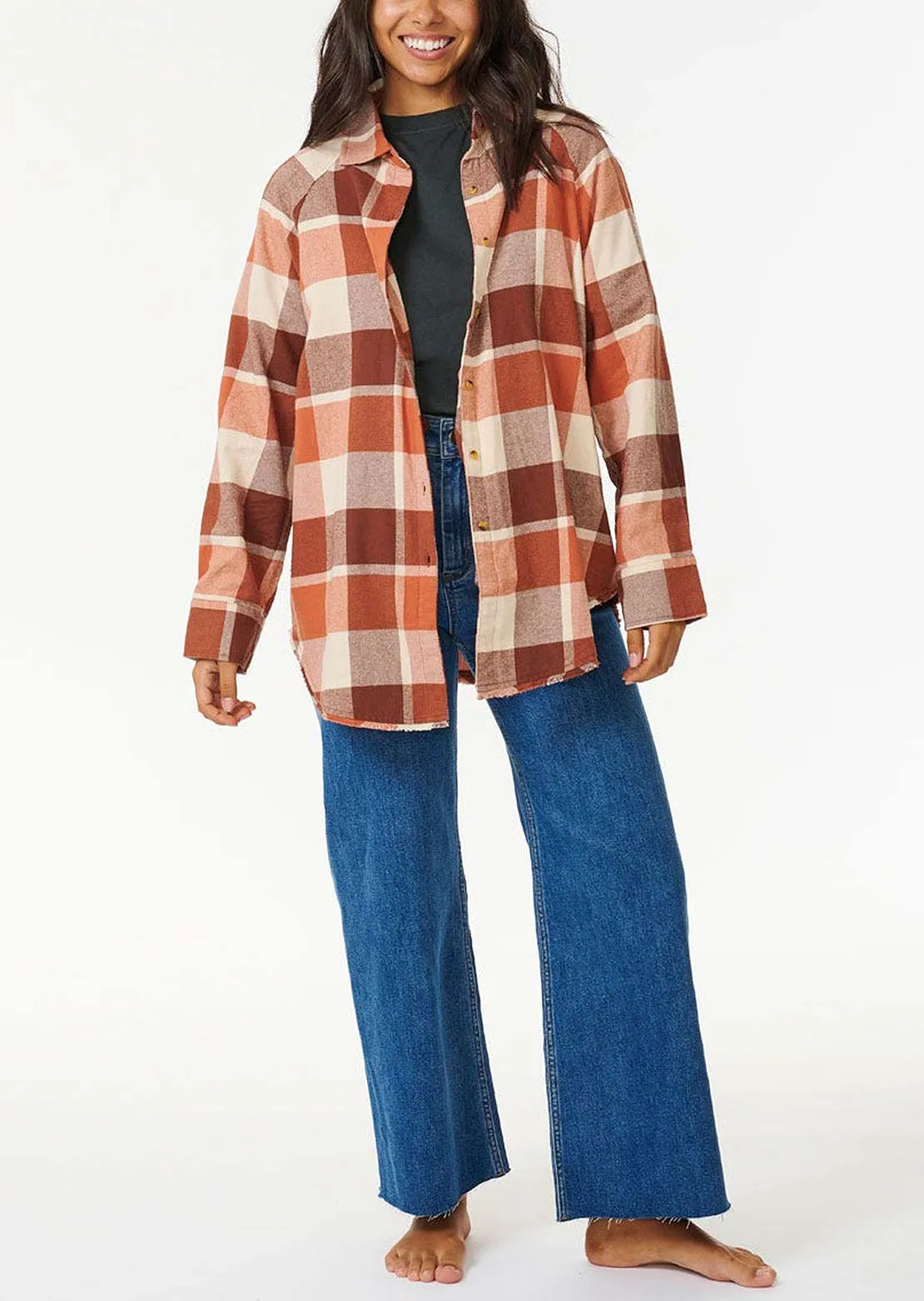 Rip Curl Women's Pacific Dreams Cotton Flannel Button Up Shirt sold by Prfo product image thumbnail 4