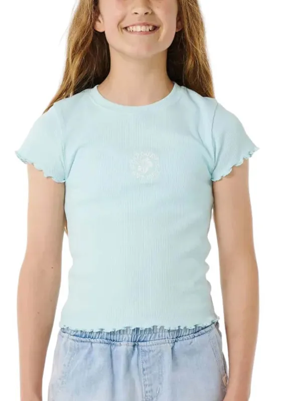 Rip Curl Junior Hibiscus Heat Rib T-Shirt made by Ripcurl