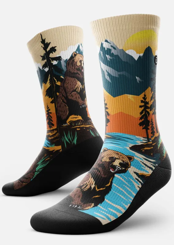 Outway Grizzly Bear Crew Socks sold by Prfo