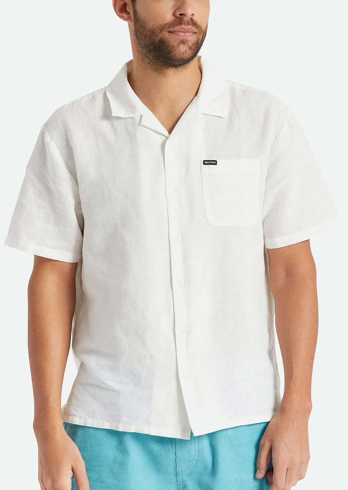 Brixton Men's Bunker Linen Blend Button Up Shirt sold by Prfo product image thumbnail 5