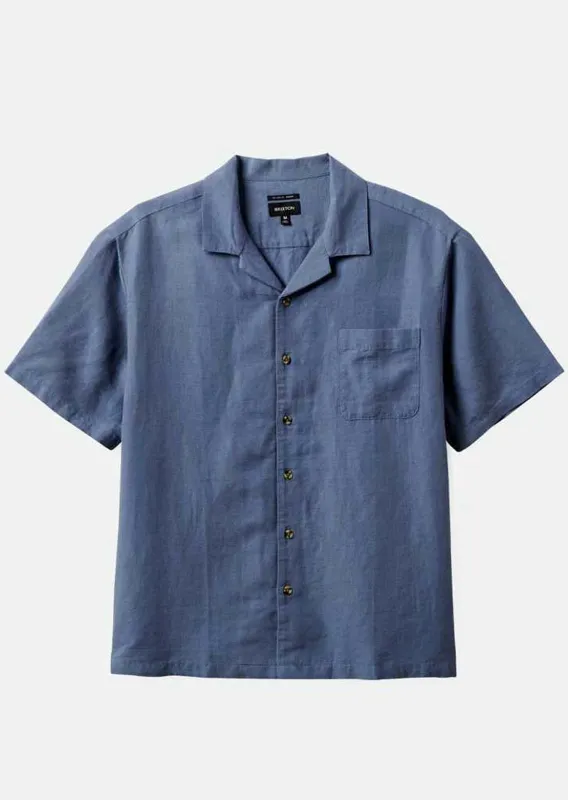 Brixton Men's Bunker Linen Blend Button Up Shirt sold by Prfo