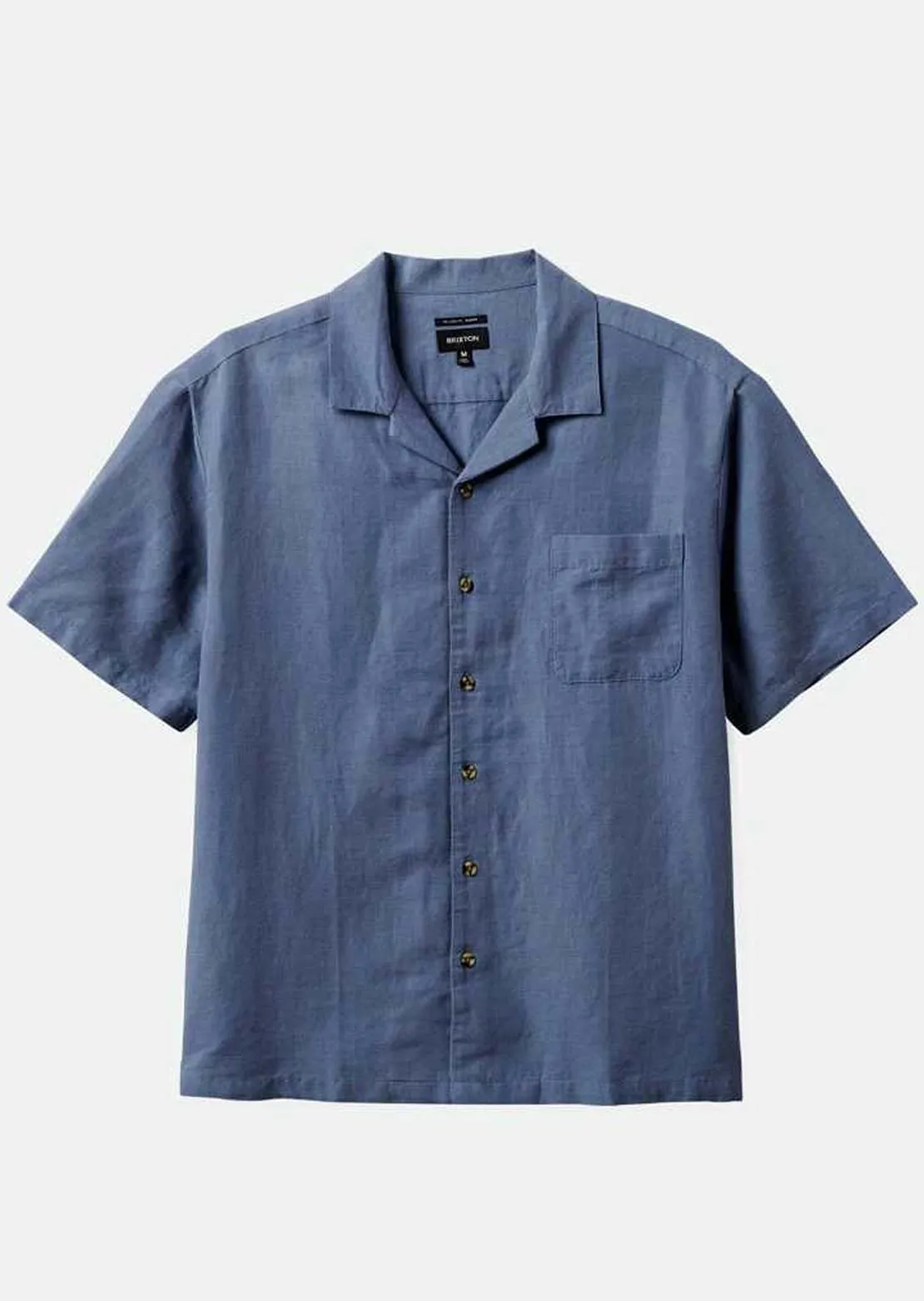 Brixton Men's Bunker Linen Blend Button Up Shirt sold by Prfo