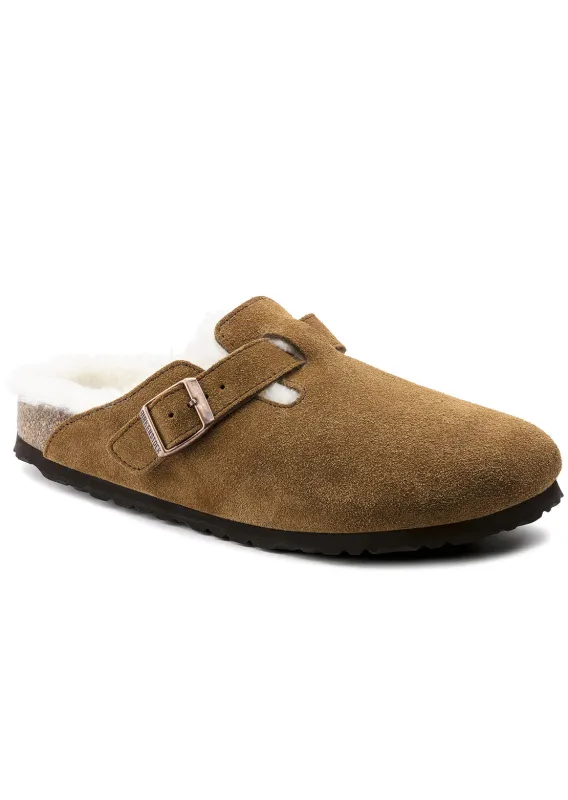 Birkenstock Women's Boston Shearling Suede Slip-On sold by Prfo
