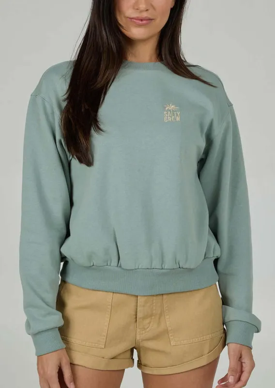 Salty Crew Women's Island Time Crew Longsleeve made by Prfo