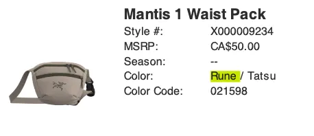 Arc'teryx Mantis 1 Waist Pack sold by Prfo