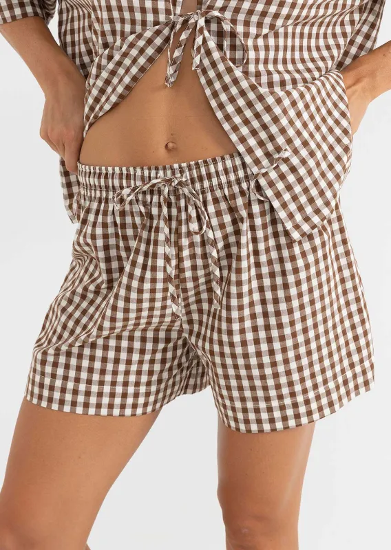 Rhythm Women's Birdie Gingham Shorts sold by Prfo
