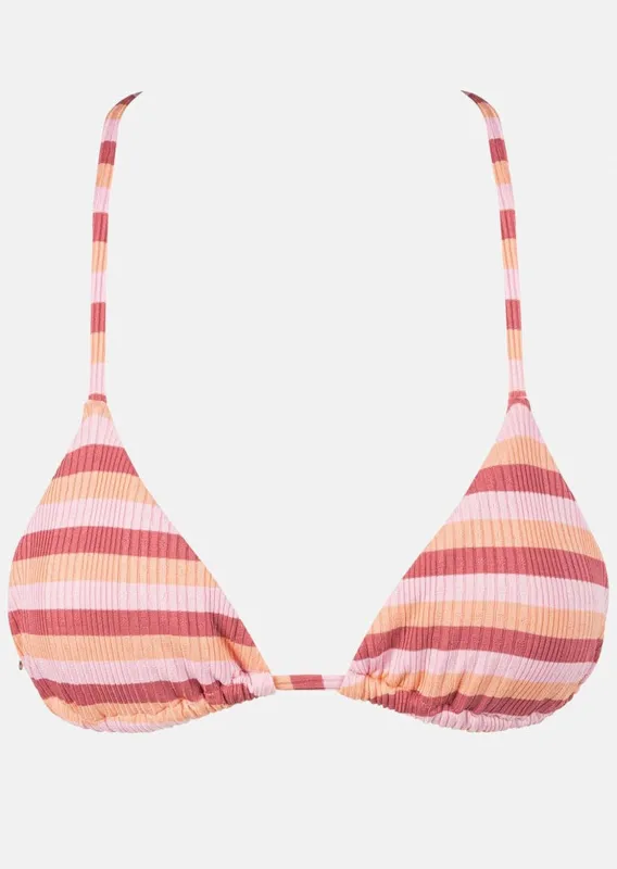 Rhythm Women's Ibiza Stripe Rib Slide Tri Bikini Top sold by Prfo