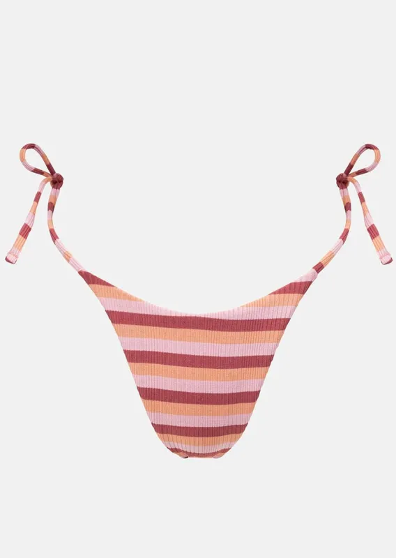 Rhythm Women's Ibiza Stripe Rib Tie Side Hi Cut Bikini Bottom sold by Prfo
