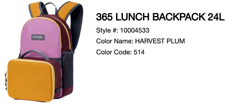 Dakine 365 24L Lunch Backpack sold by Prfo