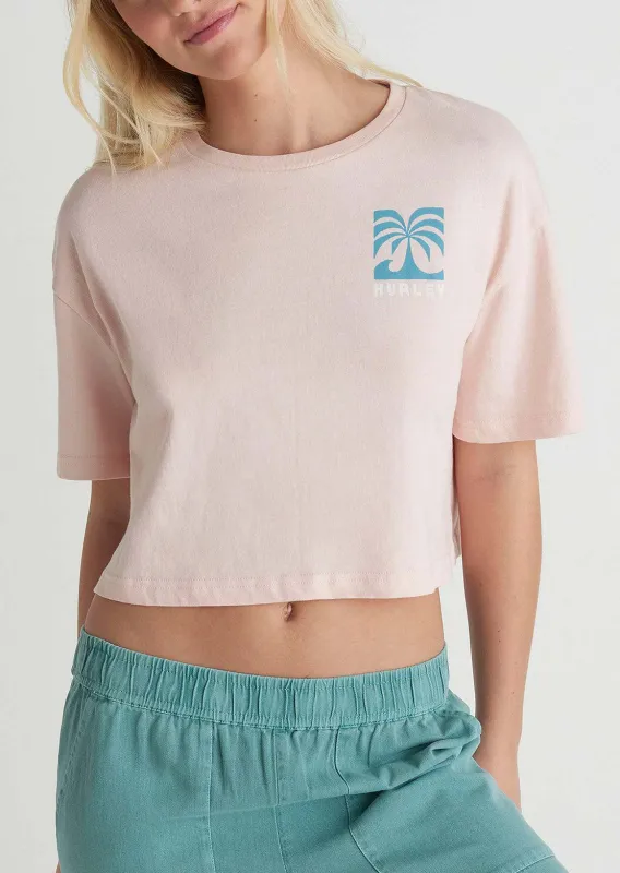 Hurley Women's Coast To Coast Boxy Crop T-shirt made by Hurley