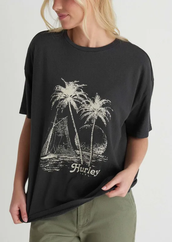 Hurley Women's Fair Winds Boyfriend T-shirt sold by Prfo